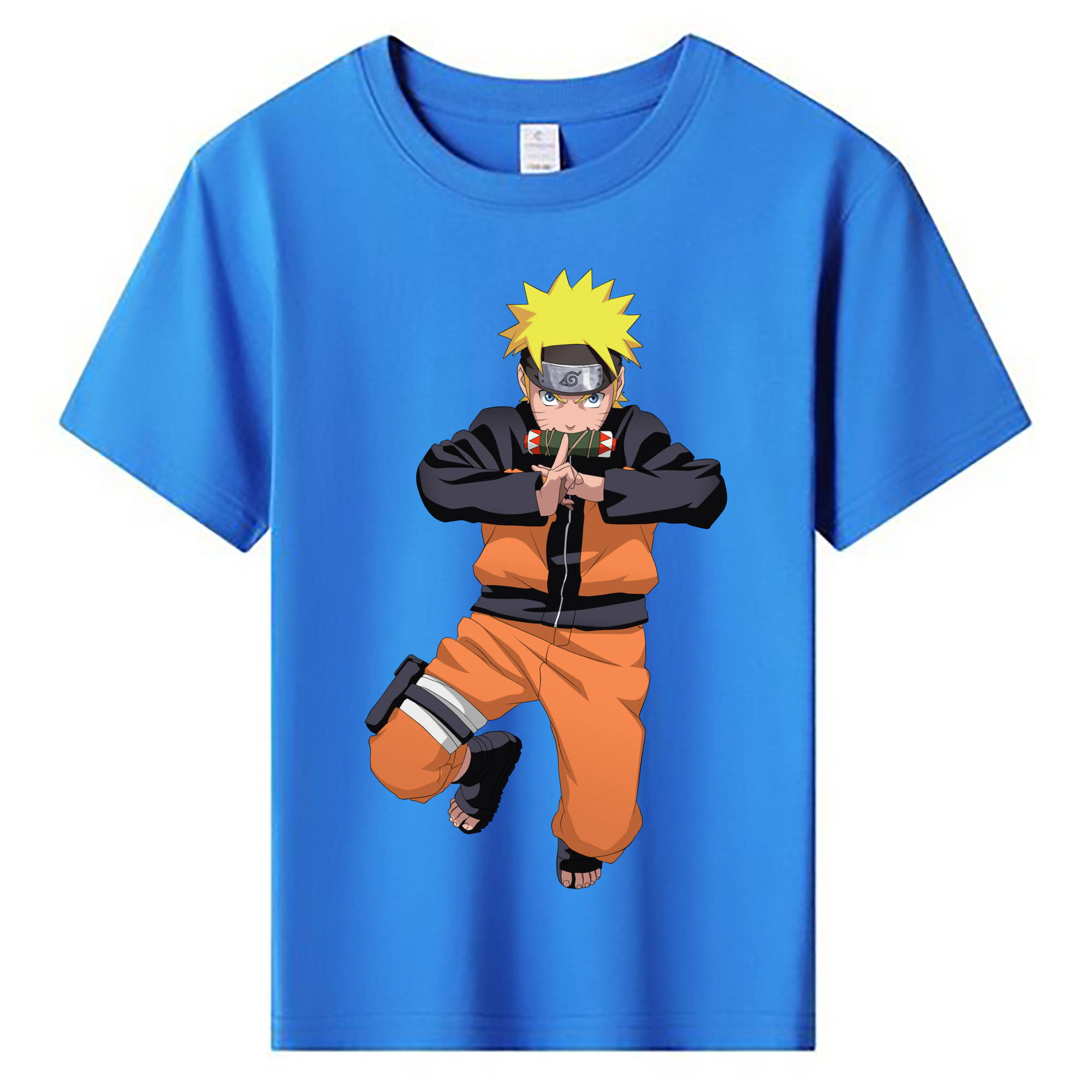（画像用） NARUTO -ナルト- うずまき ナルト Uzumaki Naruto 綿100％キッズTシャツ（フロントプリント）